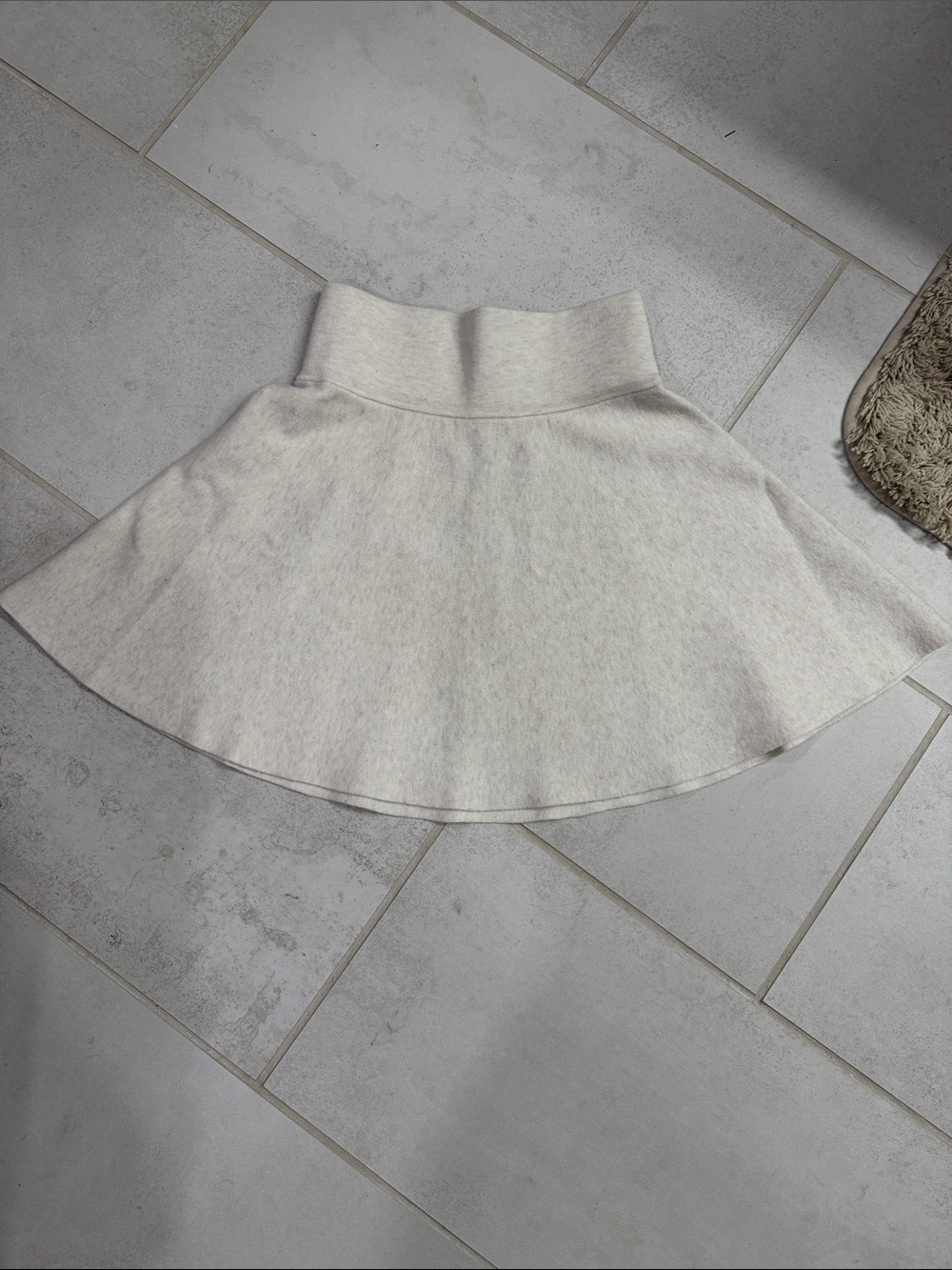 a new day Cream Flared Knit Mini Skirt